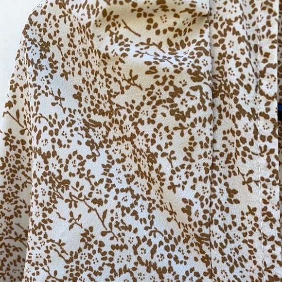 Princess Polly Womens Size 2 Devante tan floral long sleeve mini dress NWOT👇🏼 - Picture 6 of 8